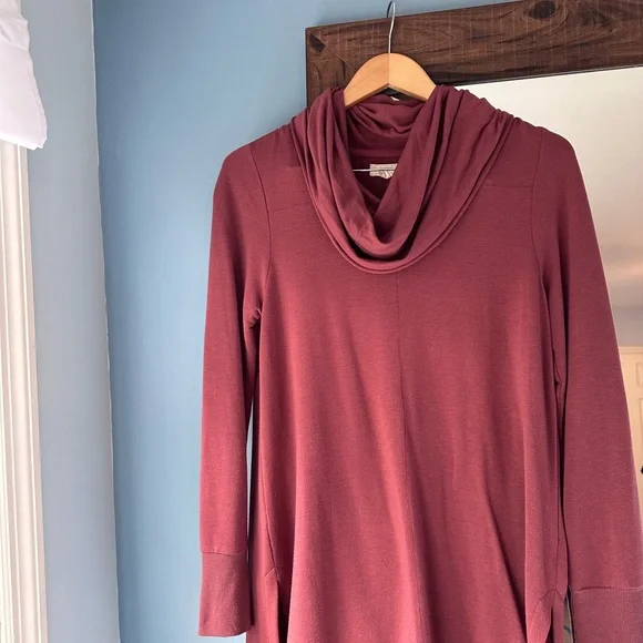 Cupio Red Cowl Neck Sweater Soft Knit Long Sleeve - Picture 5 of 5